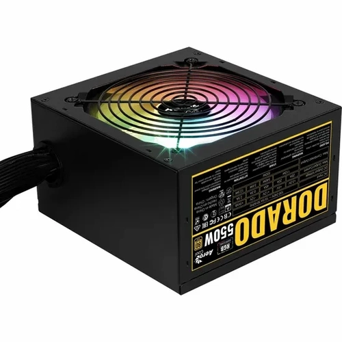 Fonte 550W Gamer ATX Aerocool 80 Plus Gold APFC - Dorado