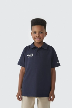 Camiseta Polo Marinho Estampa Hering - Masculina