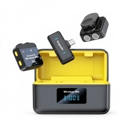 MICROFONE P/ CELULAR WIRELESS EP-M095 C/ 2 PCS ATE 50 MTS TRANSMISSAO