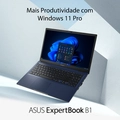 Notebook ASUS ExpertBook B1, Intel Core i3 12a geração, 12GB, 256GB SSD, Windows 11 Pro, 15,6 LED FHD, Star Black