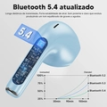Fone De Ouvido In Ear Kc08 Bluetooth Prova Dágua Microfone Branco