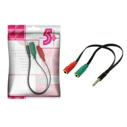 Cabo Adaptador P3 Macho x 2 P2 Femea Fone Microfone -5+