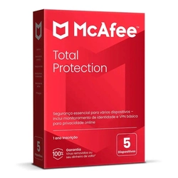 Total Protection Mcafee 5 Dispositivos 12 Meses Produto Físico - Macf0009-box