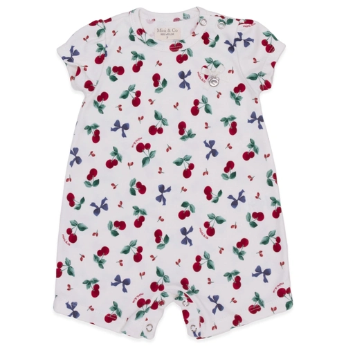 Macacão Manga Curta Estampado Suedine Feminino – Cerejinhas