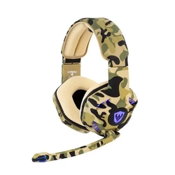 Fone de Ouvido Headset Gamer Sate Camuflado com Led AE-368C