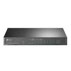 Switch Tp-link Gigabit Easy Smart 10/100/1000 C/ 10 Portas (sendo 8 Poe) -tl-sg1210mpe
