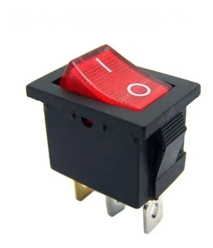 Chave Gangorra Liga Desliga Kcd1-102n C/neon 3 Polos 6a 250v