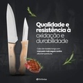 Kit Churrasco 9 Peças Aço Inox e Estojo Garfo Faca Amolador Tábua Resistente Grillrelax