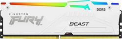 Memória Kingston Fury Beast 32GB RGB, 6000MHz, DDR5, CL36, WHITE - KF560C36BWEA-32