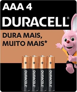 PILHA AAA ALCALINA DURACELL C/4