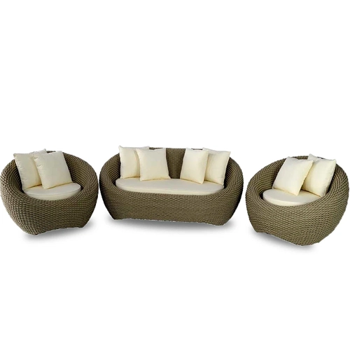 Jogo de Sofá  em Corda Náutica e Alumínio Hibisco