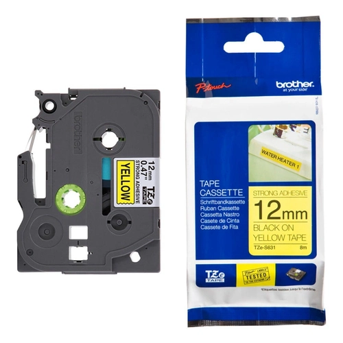 Fita Brother Preto/amarelo Para Rotuladores Tzes631