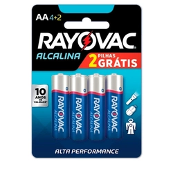 Pilha AA Rayovac Alcalina Com 6 unidades L6p4 - 20871