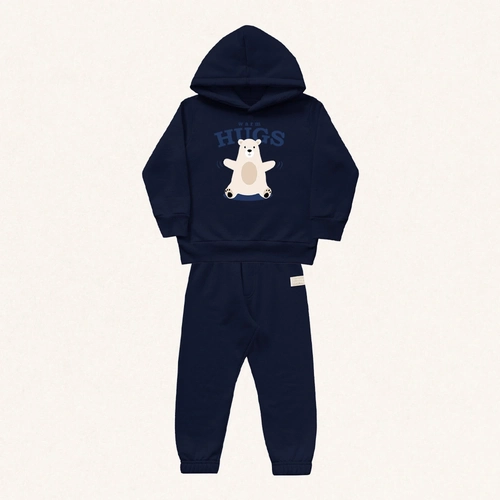 Conjunto Moletom Estampado Urso Polar Fakini - Masculino