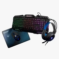 Kit Gamer 4 Em 1 Led Rainbow Teclado Mouse Headset Mousepad Tpc-068k Hoopson