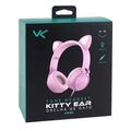 Fone de Ouvido Headset Kitty Ear - Orelha de Gato Branco Com Microfone Cabo 1.2m Plug P2 Estereo P3 - Ke110b
