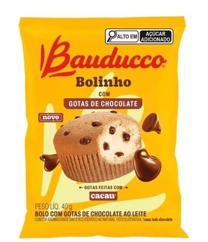 Bolinho Com Gotas De Chocolate Bauducco 40g