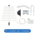 Antena Externa Aquario Log Para Tv 20 Elementos - Lu-20 Plus