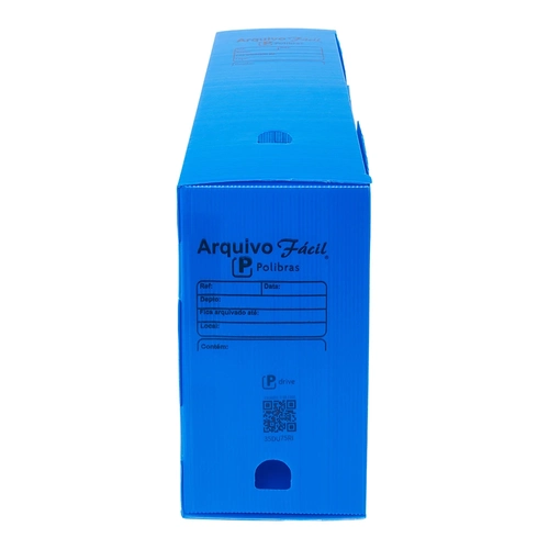 Caixa Arquivo Morto Polionda Azul Polibras