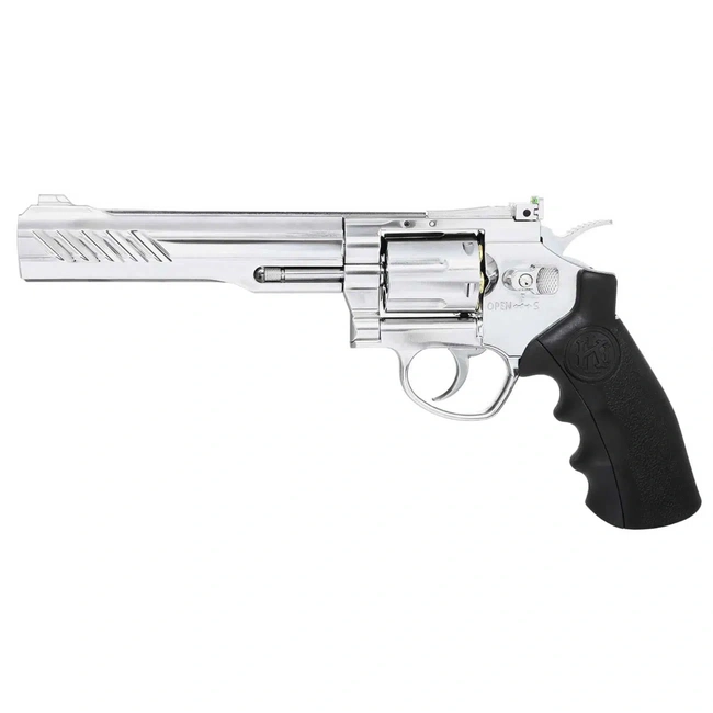 Revólver de Co2 Titan S 6″ Cromado QGK Full Metal 6mm