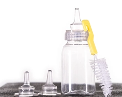 Kit Mamadeira G para Animais de Estimação com 3 bicos e Limpador