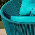 Chaise Redonda em Corda Sintética e Alumínio de 110 cm (1 Almofada) Rio de Janeiro