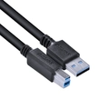 Cabo para Impressora e Hd Externo Usb a 3.0 Macho para Usb b 3.0 Macho 28awg Puro Cobre 2 Metros - Puabm3-2