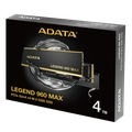 SSD Adata Legend 960 MAX 4TB, M.2 2280 NVMe 1.4, Leitura 7400MBs e Gravação 6800MBs, ALEG-960M-4TCS