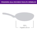 Frigideira Rochedo Facilita Vermelho 20cm - Cxm / 6