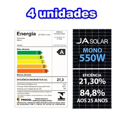 Painel Solar Fotovoltaico Painel Jam72s30-550/mr 550w Deep Blue 144 Cel Mono Half Cell 21,3% Eficiencia