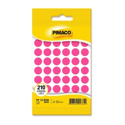Etiqueta Adesiva TP-12 12mm Rosa - Pimaco