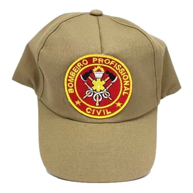 Boné Bordado Bombeiro Profissional Civil (Caqui)