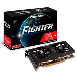 Placa de Vídeo Radeon RX6600 Power Color 8GB GDDR6 Fighter Preto - AXRX 6600 8GBD6-3DH