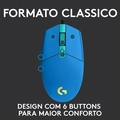 Mouse Gamer Logitech G203, USB, RGB, Lightsync, 6 Botoes, 8.000 DPI, Azul, Com Fio -  910-005795