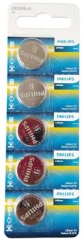 CR2016 Philips - 3V Lithium cartela c/5un.