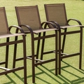 Banquetas em tela sling  Alumínio Epóxi (Kit com 4) Caribe