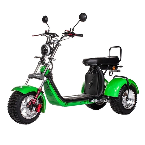 Triciclo Eletrico Articulado Wehawk Modelo X3 2000w Bat 60v 20ah 2 Lugares Green Ge.04