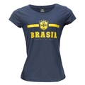 Camiseta Baby Look Brasil Copa Catar 2022 Azul (Team Six)