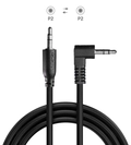 Cabo P2 3.5mm m para P2 3.5mm m 90° - Preto - 1m - P2pr-1