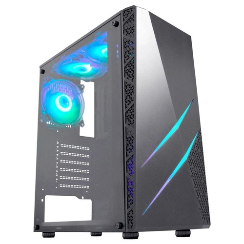 Gabinete Gamer K-MEX Kratos lll Preto Led RGB CG-50TP