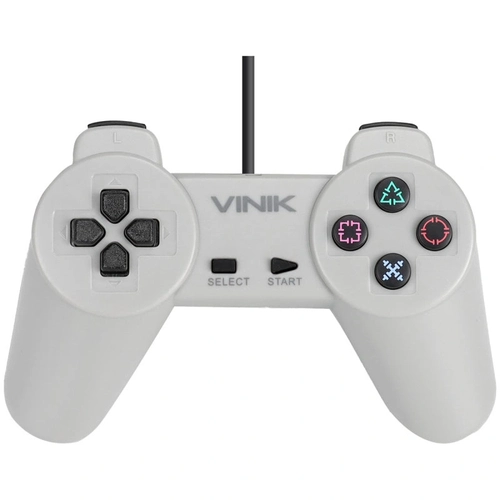 Controle Vinik Pc Usb Ps1/playstation 1 Cinza - Retrô
