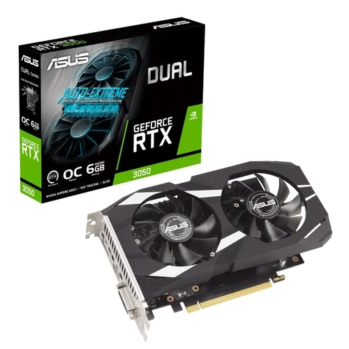 Placa De Vídeo Asus RTX 3050 Oc Dual 6gb Nvidia Geforce Gddr6 - 90yv0k60-m0na00