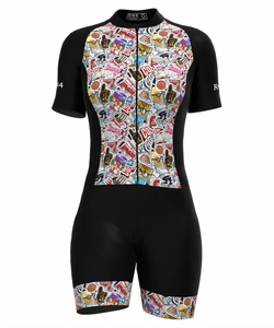 Macaquinho de Ciclismo Feminino Rododendro