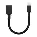 ADAPTADOR OTG MICRO USB PARA USB 2.0 15CM PRETO - PAMUP-15 - PCYES