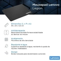 Mouse Pad Gamer, Lenovo, Legion, Gxy0k07130 - Mouse Pad Gamer L Cor Preto