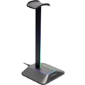 Suporte Para Headset Rgb Com Hub Usb 2 Entradas Fortrek Nexus