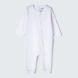 Macacão Manga Longa Zíper Branco Hering - Unissex