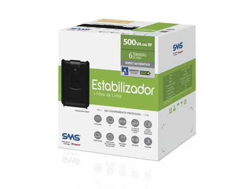 Estabilizador SMS 500VA Revolution Speedy Bivolt 115V - 227v -16620