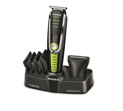 Aparador de Pelos a Bateria BIvolt Super Groom 06 BG-04 Preto e Verde - Mondial