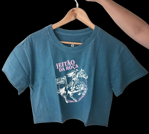 Cropped Stone Manga Curta “Jeitão da Roça”